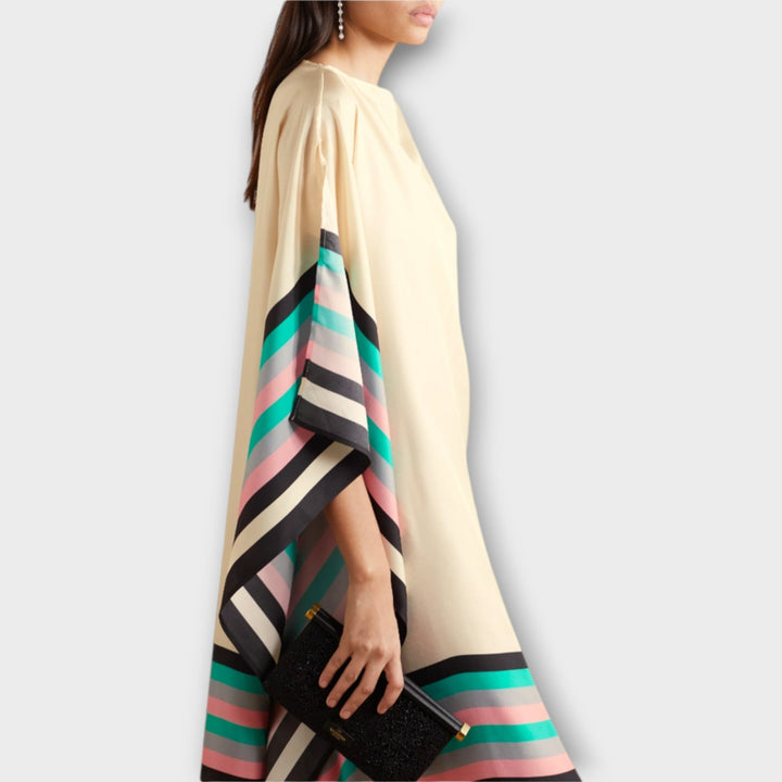 Elenora - Geometrijski kaftan z ohlapnim krojem