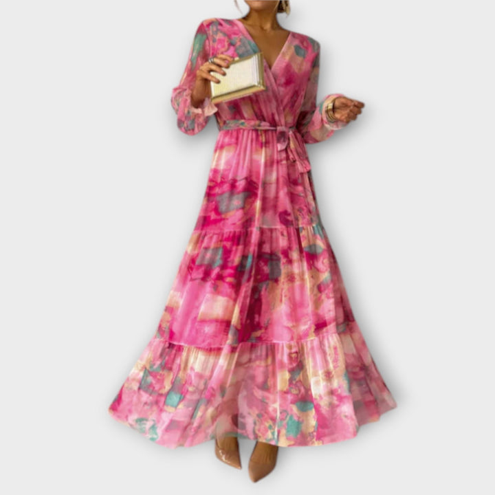 Evelyn - Maxi obleka Aquarelle Dream