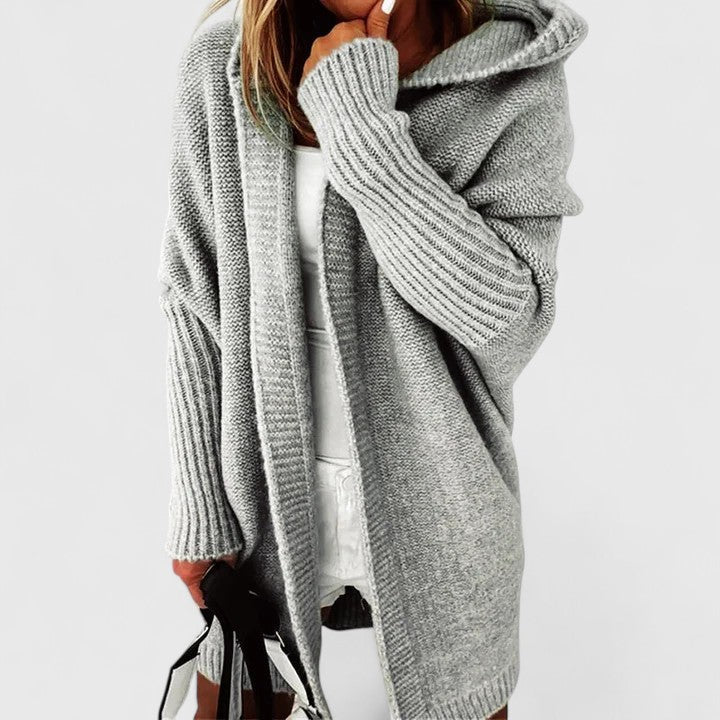 Daniela – Dolg cardigan s kapuco