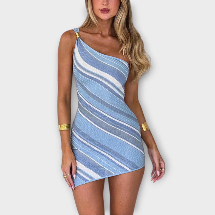 Kira - Trendy Mini Obleka na En Rame