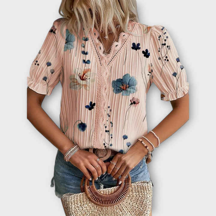 Emily - Modna bluza z V-izrezom