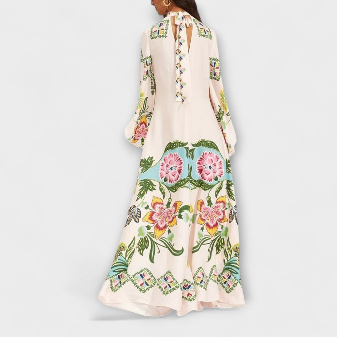 Lisa - Elegantne maxi obleke z cvetličnim potiskom in ohlapnim dizajnom