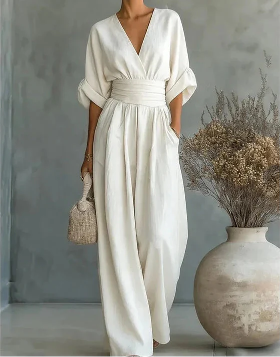 Daniela - Elegantni kombinezon z V-izrezom