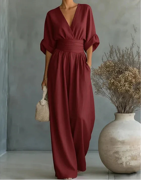 Daniela - Elegantni kombinezon z V-izrezom